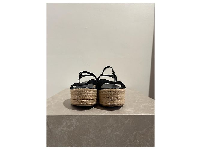 Sandali MIU MIU T.EU 37 Camoscio Nero - vista 3