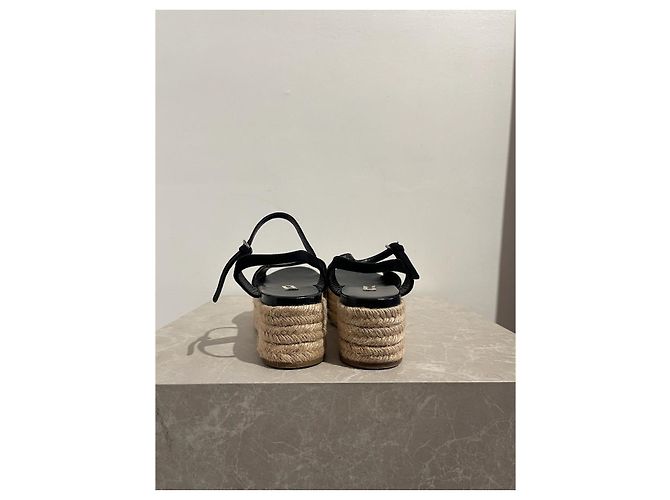 Sandali MIU MIU T.EU 37 Camoscio Nero - vista 4