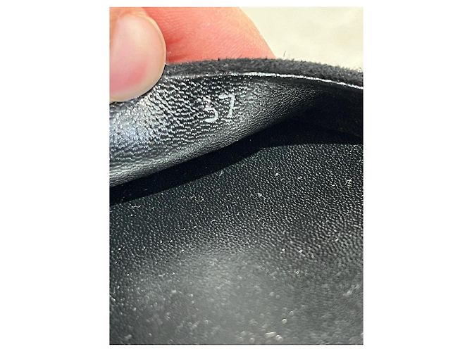 Sandali MIU MIU T.EU 37 Camoscio Nero - vista 7