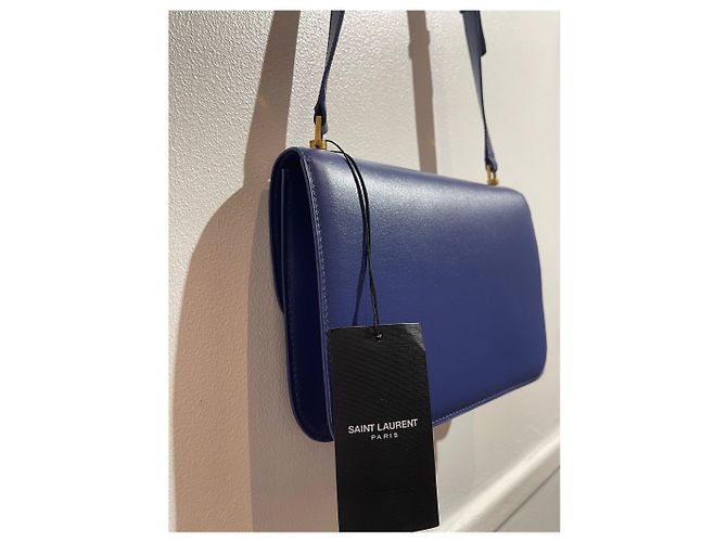 SAINT LAURENT Borse T. Pelle Blu - vista 11