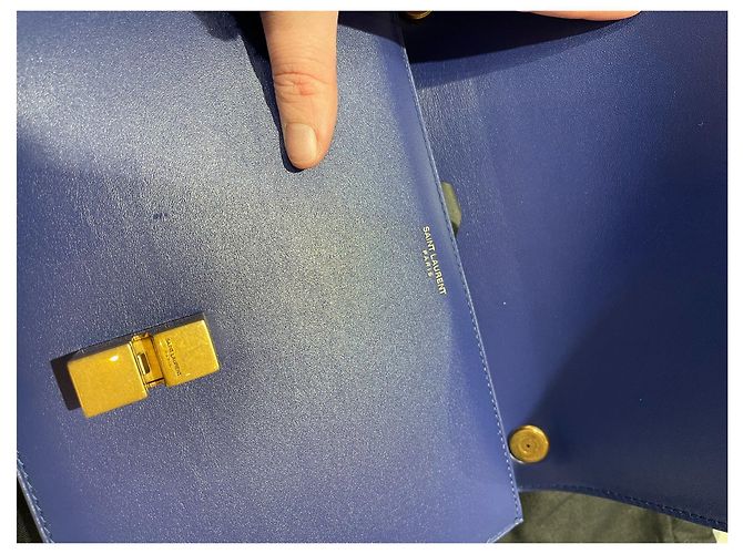 SAINT LAURENT Borse T. Pelle Blu - vista 14