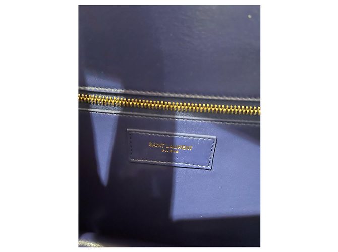 SAINT LAURENT Borse T. Pelle Blu - vista 15