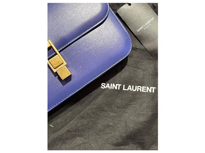 SAINT LAURENT Borse T. Pelle Blu - vista 17
