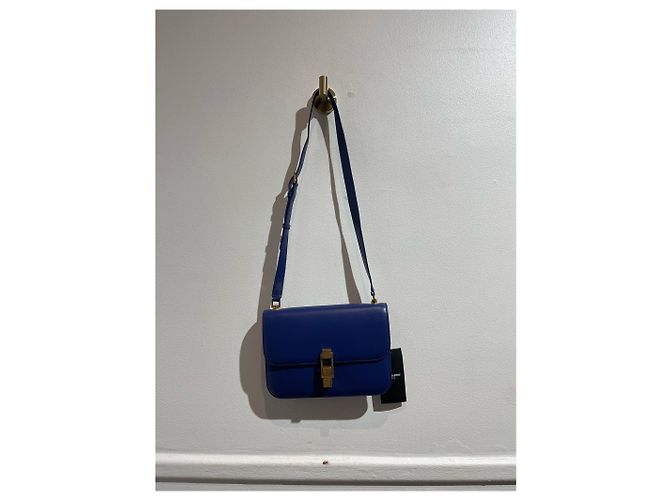 SAINT LAURENT Borse T. Pelle Blu - vista 3