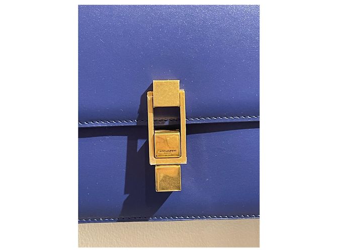 SAINT LAURENT Borse T. Pelle Blu - vista 5