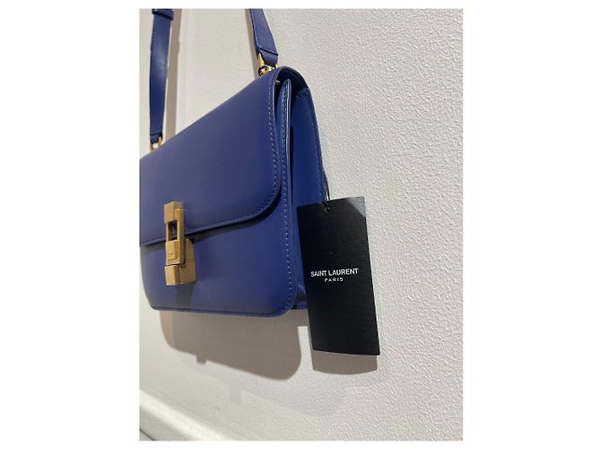 SAINT LAURENT Borse T. Pelle Blu - vista 6