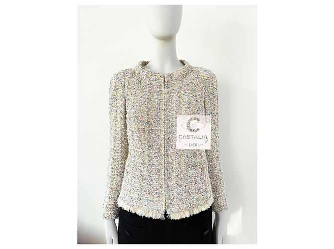 Chanel 11K$ Star Sequin Lesage Tweed Jacket - vista 6