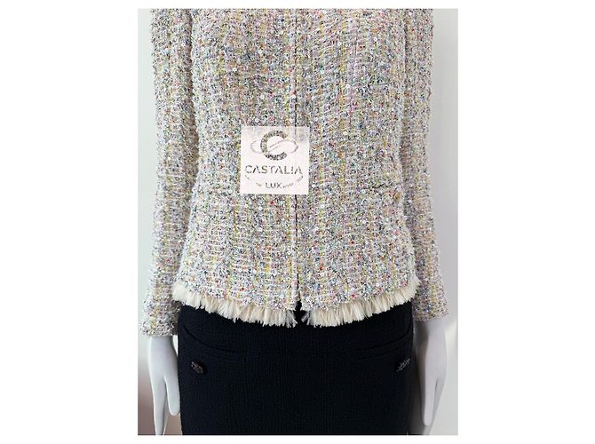 Chanel 11K$ Star Sequin Lesage Tweed Jacket - vista 7
