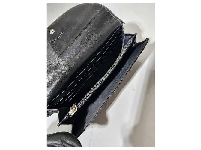 Christian Dior Dior Oblique Monogramm Canvas Continental Geldbörse Schwarz - Ansicht 13
