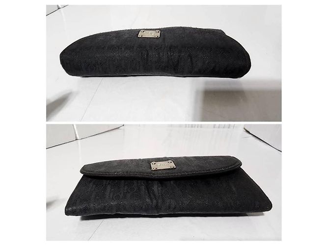 Christian Dior Dior Oblique Monogramm Canvas Continental Geldbörse Schwarz - Ansicht 5