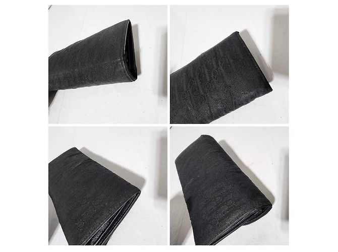 Christian Dior Dior Oblique Monogramm Canvas Continental Geldbörse Schwarz - Ansicht 6