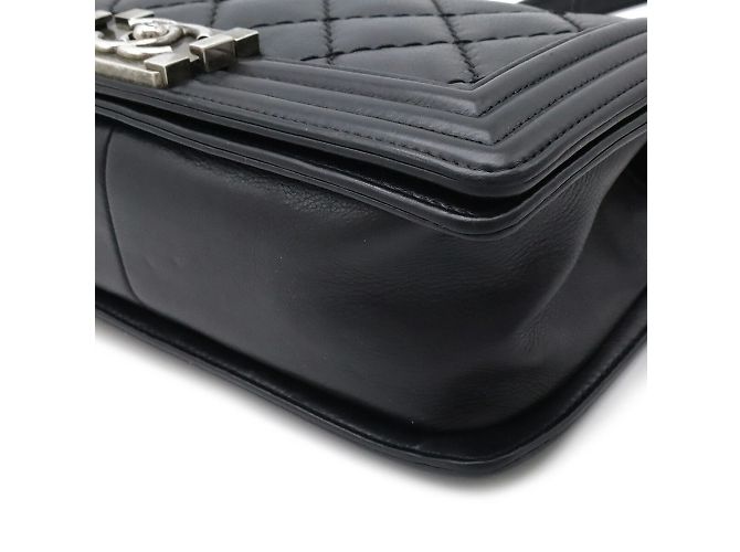 Borsa a Spalla Chanel Boy Chanel 25 Wild Stitch Nero - vista 4