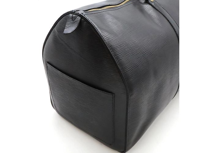 Borsa Boston Keepall 55 Epi Louis Vuitton Nero - vista 6