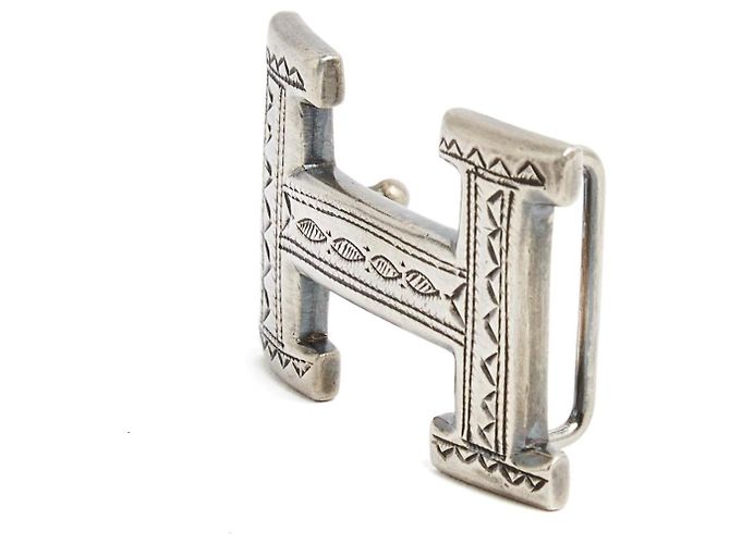 Hermès Gürtel T75 Constance 24 Einzigartiger Silber Tuareg H Schnalle 30in Hermes Blau Grün - Ansicht 5