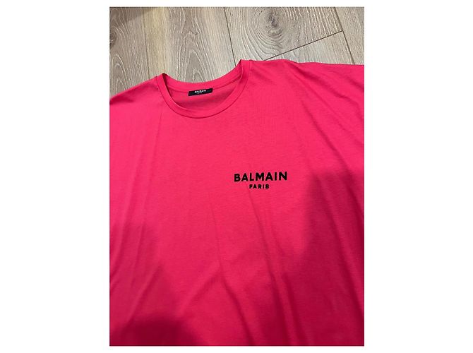 Top Balmain in cotone rosa - vista 2