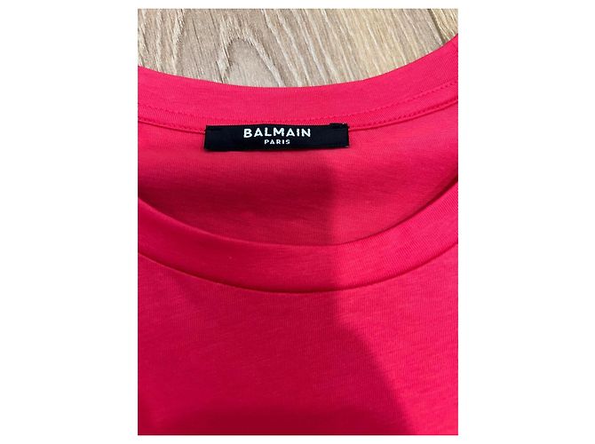Top Balmain in cotone rosa - vista 4