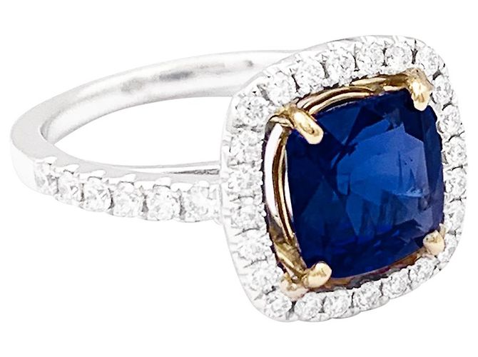inconnue Saphirring, Diamanten, zwei Goldarten. - Ansicht 6
