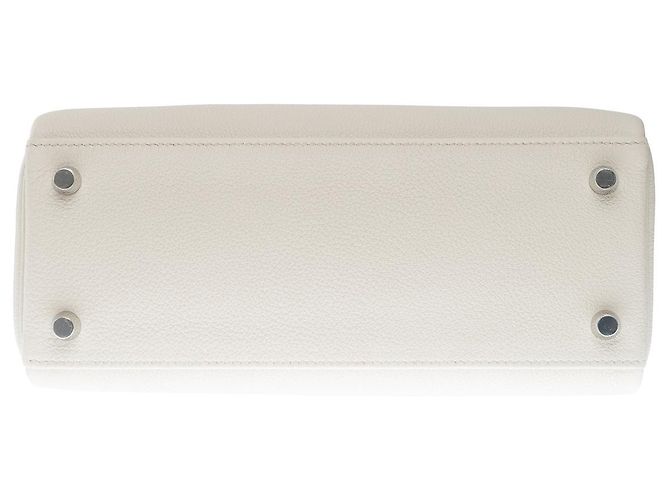 Hermès Sac HERMES Kelly 25 en Cuir Gris - 102532 - vue 10