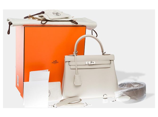Hermès Sac HERMES Kelly 25 en Cuir Gris - 102532 - vue 2