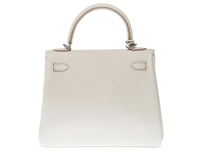 Hermès Sac HERMES Kelly 25 en Cuir Gris - 102532 - vue 4