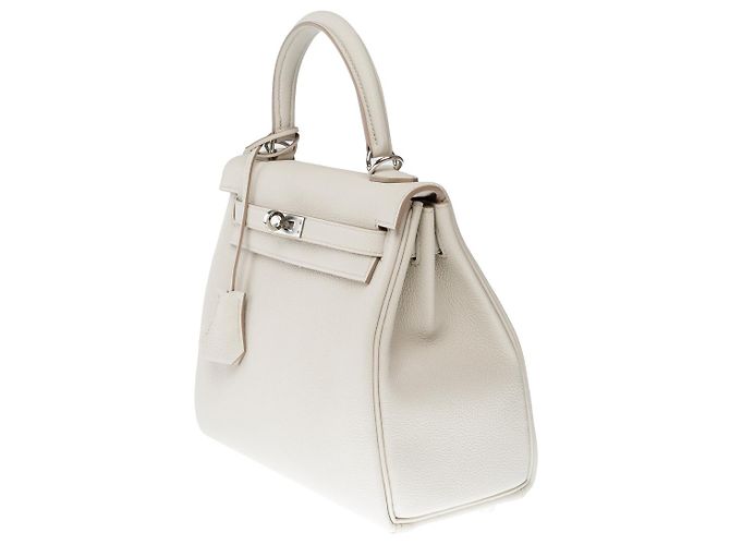 Hermès Sac HERMES Kelly 25 en Cuir Gris - 102532 - vue 5