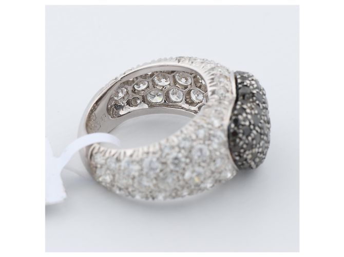 De Grisogono Ring mit schwarzem Diamant in Herzform, Größe 51 Golden - Ansicht 9
