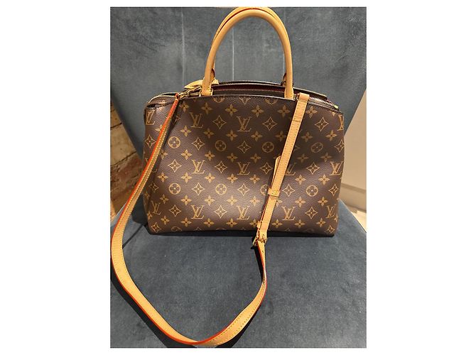 Petillante Tote Grand Palais Louis Vuitton Marrone Lino D'oro - vista 3