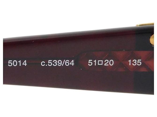 Gafas de sol acolchadas marrón rojo con logo CC dorado Chanel 5014 Castaño Roja - vista 6
