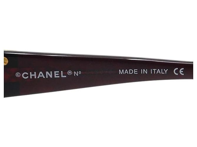 Gafas de sol acolchadas marrón rojo con logo CC dorado Chanel 5014 Castaño Roja - vista 7