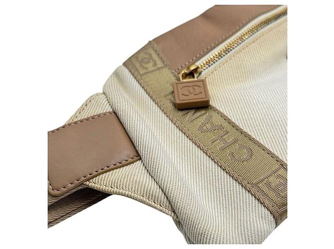 Borsa a spalla vita Chanel Sport Tan Brown Marrone - vista 9