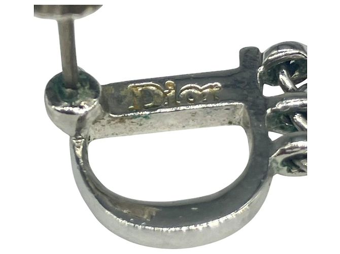 Orecchini in argento con cristalli di strass Christian Dior - vista 8