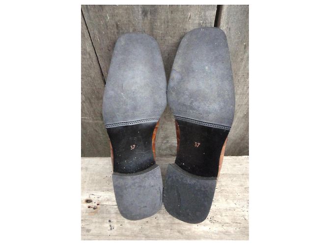 Autre Marque Mocasines Impertinente de charol marrón claro efecto cocodrilo - vista 6
