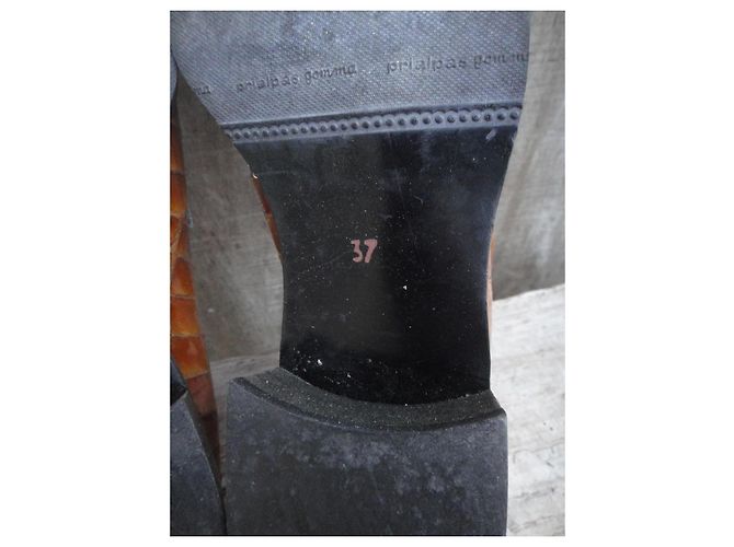 Autre Marque Mocasines Impertinente de charol marrón claro efecto cocodrilo - vista 8