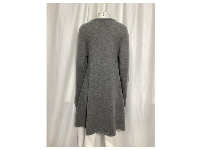 Vestido Mini Fleurine Khaite en Cachemira Gris - vista 9