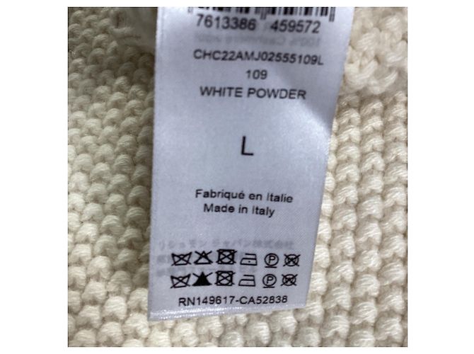 Falda Midi Chloé en Cachemira Reciclada Ecru Blanco Crudo - vista 4