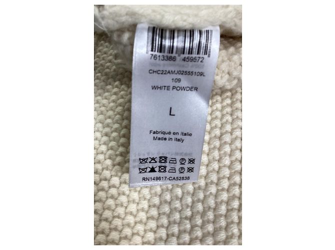 Falda Midi Chloé en Cachemira Reciclada Ecru Blanco Crudo - vista 9
