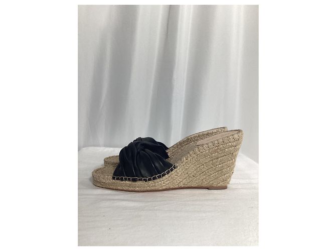 Sandali espadrille con zeppa Loeffler Randall in pelle nera - vista 11