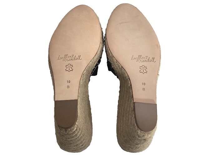 Sandali espadrille con zeppa Loeffler Randall in pelle nera - vista 5