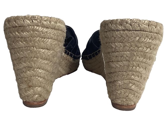Sandali espadrille con zeppa Loeffler Randall in pelle nera - vista 6