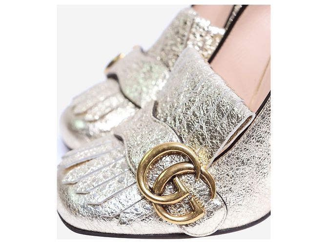 Gucci Talons à franges Gold Marmont - taille UK 2 - vue 4