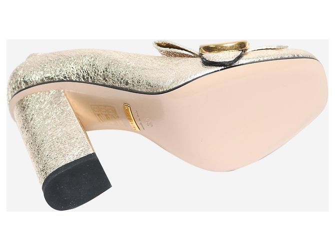 Gucci Talons à franges Gold Marmont - taille UK 2 - vue 6