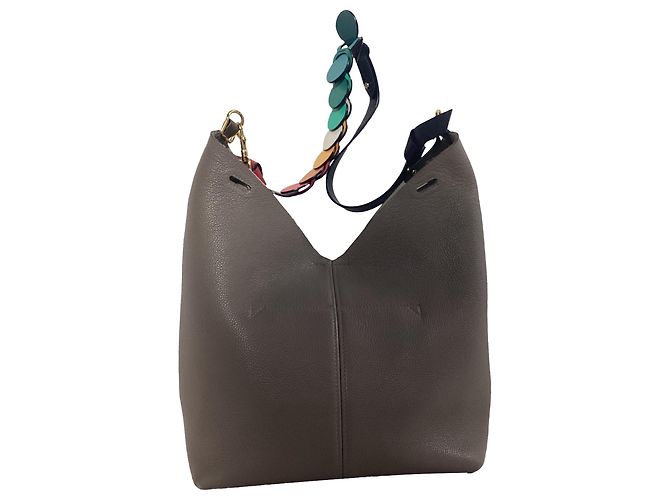 Borsa a spalla Anya Hindmarch Build a Bag in pelle grigia Grigio - vista 4