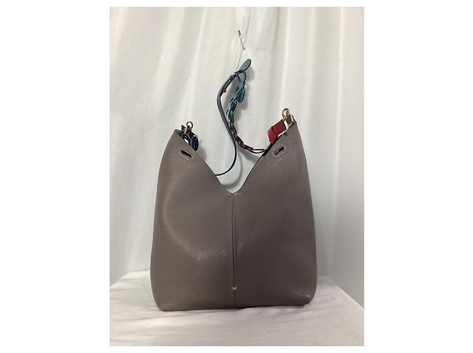 Borsa a spalla Anya Hindmarch Build a Bag in pelle grigia Grigio - vista 8