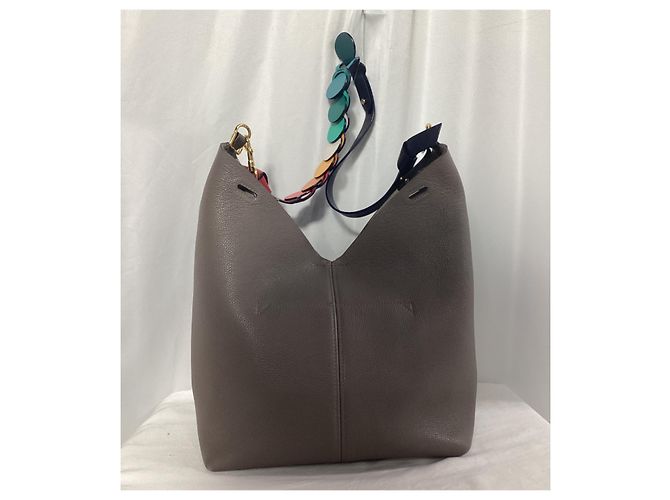Borsa a spalla Anya Hindmarch Build a Bag in pelle grigia Grigio - vista 9