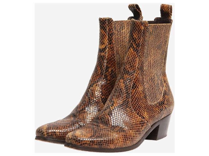 Soeur Botines Chelsea de python falso marrón - talla EU 38 (UK 5) - vista 2
