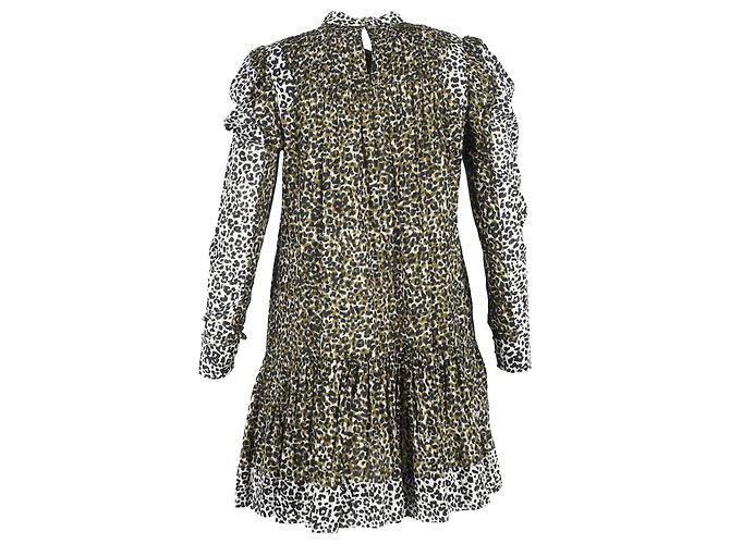 Abito Mini Stampa Leopardo Amira Ulla Johnson in Cotone Multicolore - vista 3