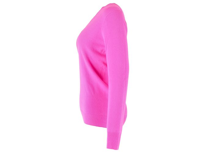 Bottega Veneta Strickpullover mit V-Ausschnitt aus rosa Wolle Pink - vista 2