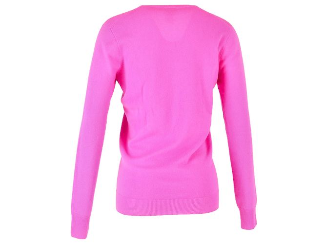 Bottega Veneta Strickpullover mit V-Ausschnitt aus rosa Wolle Pink - vista 3