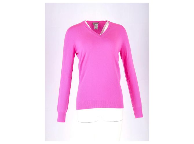 Bottega Veneta Strickpullover mit V-Ausschnitt aus rosa Wolle Pink - vista 4