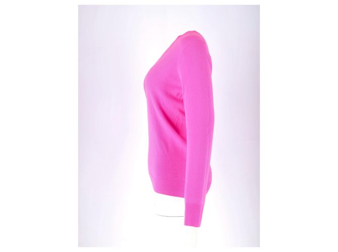 Bottega Veneta Strickpullover mit V-Ausschnitt aus rosa Wolle Pink - vista 5